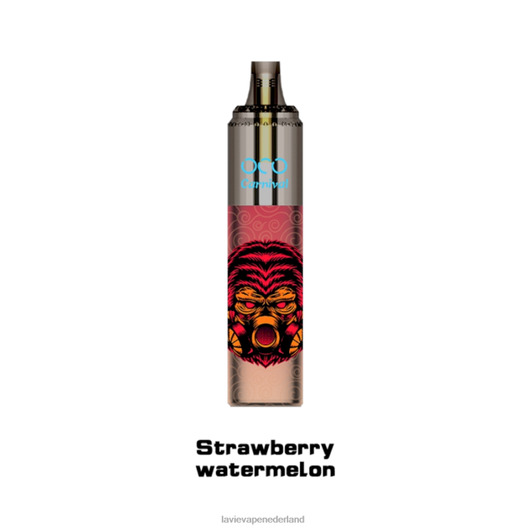 aardbei watermeloen LAVIE OCO Carnaval 10.000 trekjes Z8D00358 | Lavie Vape Winkel