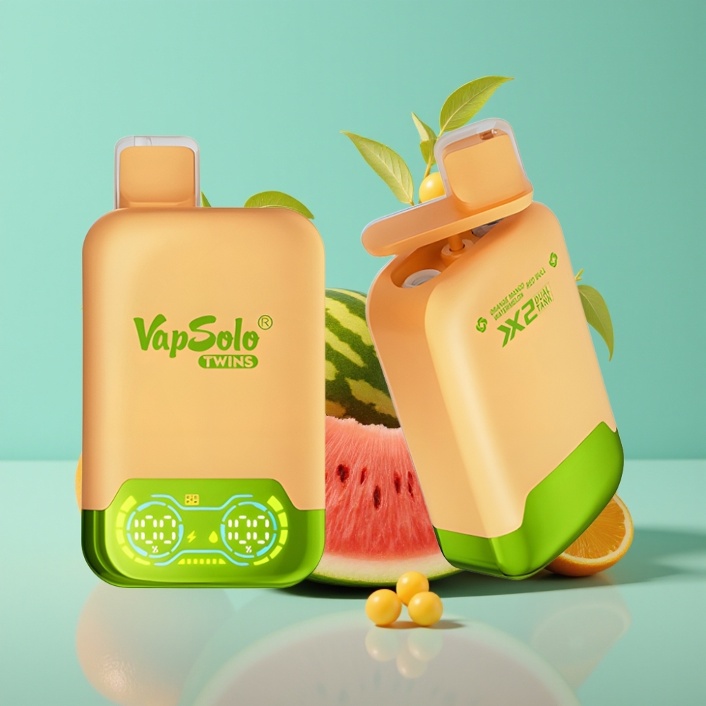 Vapsolo Twins 20000 Puffs 40ml Oranje Mango Watermelon & Red Bull Type-C
